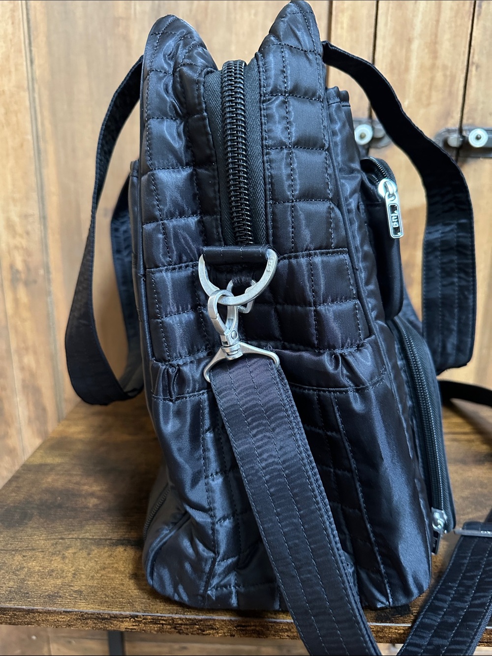 lug Black Puddle Jumper Quilted Travel Tote - Picture 4 of 7